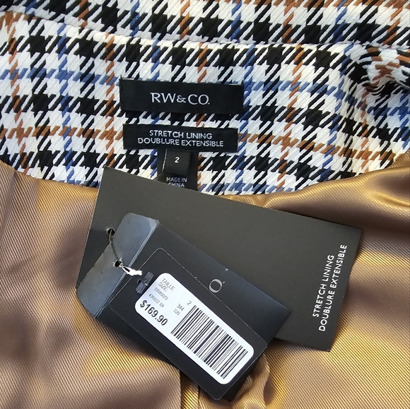 NWT Houndstooth Blazer. Size 2 - Picture 2 of 4